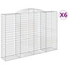 vidaXL Paniers à gabions arqués 6 pcs 300x50x200/220 cm fer galvanisé