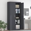 vidaXL Armoire de rangement 2 pcs Anthracite 90 x 40 x 200 cm Acier