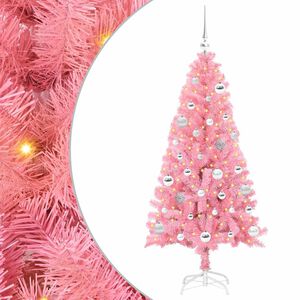 vidaXL Sapin de No&euml;l avec 150 LED avec support Rose 150 cm PVC