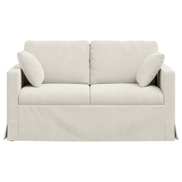 vidaXL Canap&eacute; Cr&egrave;me Dimensions globales: 138 x 78 x 80 cm (l x P x H)
