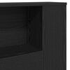 vidaXL Cabinet de T&ecirc;te de Lit Ch&ecirc;ne noir 180 x 18.5 x 102.5 cm