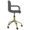 vidaXL Chaises pivotantes &agrave; manger lot de 4 gris fonc&eacute; velours