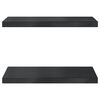 vidaXL &Eacute;tag&egrave;res murales 2 pcs 50x30x3 cm noir acier inoxydable