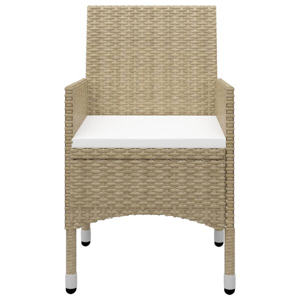 vidaXL Ensemble &agrave; manger de jardin 7 pcs Beige