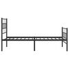 vidaXL Cadre de lit m&eacute;tal sans matelas avec pied de lit noir 107x203cm