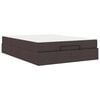 vidaXL Cadre de lit avec matelas 2 pi&egrave;ces Tan tissu