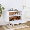 vidaXL Armoire &agrave; chaussures murale Blanc brillant 70x35x38 cm