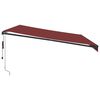 vidaXL Auvent r&eacute;tractable automatique bordeaux 500x350 cm