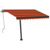 vidaXL Auvent manuel r&eacute;tractable sur pied 350x250 cm Orange et marron