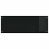 vidaXL Protection de cuisine 2 pcs Noir 110 x 40 cm verre tremp&eacute;