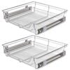 vidaXL Panier en treillis m&eacute;tallique 2 pcs 600 mm Argent&eacute;
