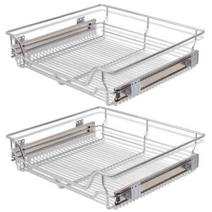 vidaXL Panier en treillis m&eacute;tallique 2 pcs 600 mm Argent&eacute;