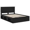 vidaXL Cadre de lit avec t&ecirc;te de lit Noir 140 x 190 cm Pin massif
