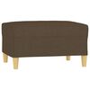 vidaXL Canap&eacute; &agrave; 3 places avec repose-pieds Marron 210 cm Tissu