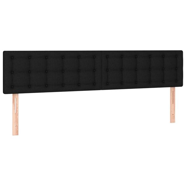 vidaXL Tête de lit à LED Noir 180x5x78/88 cm Tissu