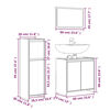 vidaXL Ensemble de meubles de salle de bain 3 pcs Ch&ecirc;ne fum&eacute;