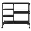 vidaXL Chariot de cuisine noir 100x45x89,5 cm bois d'ing&eacute;nierie