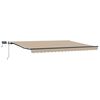 vidaXL Auvent R&eacute;tractable Beige 400 &times;300 cm tissu