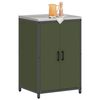 vidaXL Rangement de cuisine Vert olive 60 x 50 x 92 cm Acier