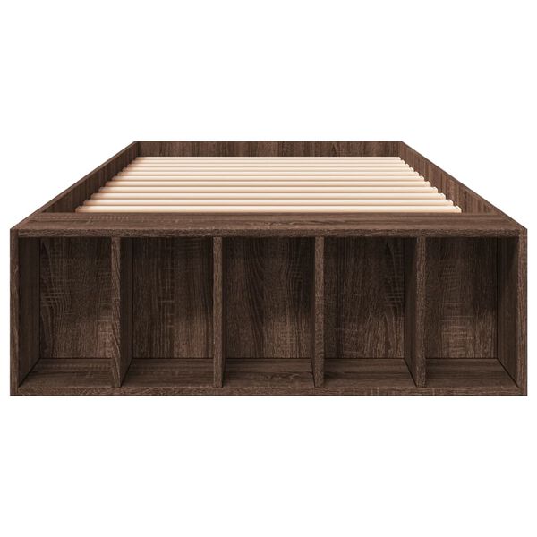 vidaXL Cadre de lit sans matelas ch&ecirc;ne marron 90x200 cm