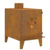 vidaXL R&eacute;chaud de camping 35x50x60 cm acier corten