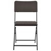 vidaXL Chaises pliables de jardin lot de 4 PEHD et acier