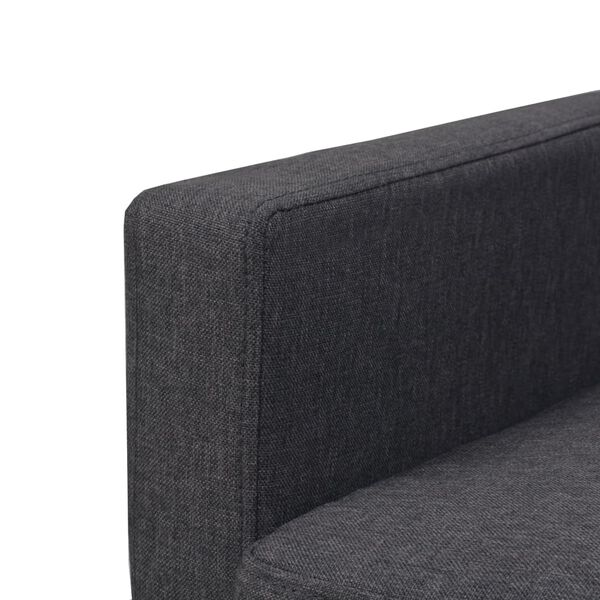 vidaXL Fauteuil gris fonc&eacute; acier et tissu