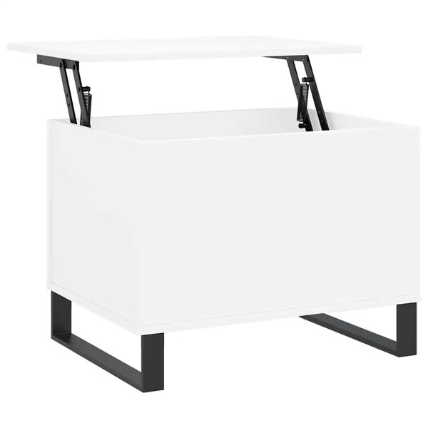 vidaXL Table basse Blanc 60x44,5x45 cm Bois d'ing&eacute;nierie