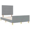 vidaXL Cadre de lit avec t&ecirc;te de lit Gris clair 120 x 200 cm tissu