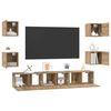 vidaXL Ensemble meuble TV 7 pcs Ch&ecirc;ne artisanal Bois d'ing&eacute;nierie