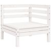 vidaXL Canap&eacute; de jardin 3 places blanc bois de pin massif