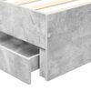 vidaXL Cadre de lit Gris b&eacute;ton 100 x 200 cm Bois Ing&eacute;nierie