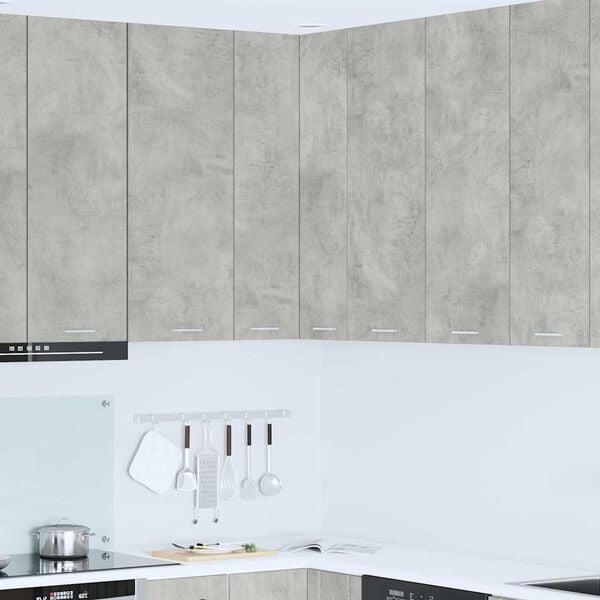 vidaXL Armoire suspendue Gris b&eacute;ton et Blanc 57 x 57 x 100 cm