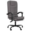 vidaXL Fauteuil de massage inclinable de bureau gris similicuir