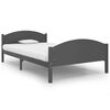 vidaXL Cadre de lit sans matelas gris fonc&eacute; pin massif 120x200 cm