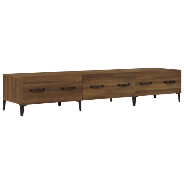 vidaXL Meuble TV Chêne marron 150x34,5x30 cm Bois d'ingénierie