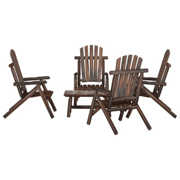 vidaXL Ensemble de salon de jardin 5 pcs bois massif d'&eacute;pic&eacute;a
