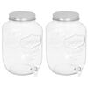 vidaXL Distributeurs de boissons 2 pcs 8050 ml Verre