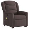 vidaXL Fauteuil inclinable de massage Marron fonc&eacute; Tissu