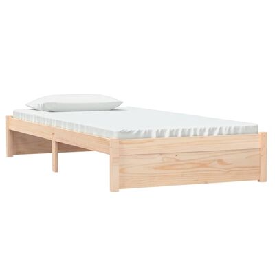 vidaXL Cadre de lit sans matelas blanc bois massif 100x200 cm