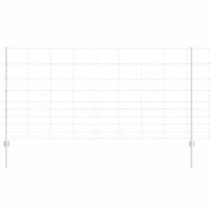 vidaXL Cl&ocirc;ture sauvage ext&eacute;rieure avec poteaux 50 x 1,2 m Argent&eacute;