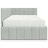 vidaXL Cadre de lit d'angle avec matelas 2 pcs Gris clair Velours