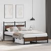 vidaXL Cadre de lit sans matelas ch&ecirc;ne marron 120x190 cm