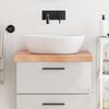 vidaXL Comptoir de salle de bain marron 60x60x(2-6) cm bois trait&eacute;