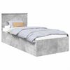 vidaXL Cadre de lit Gris b&eacute;ton 75 x 190 cm Bois d'ing&eacute;nierie