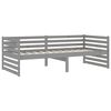 vidaXL Lit de repos avec matelas 90x200 cm Gris Bois de pin massif