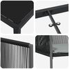 vidaXL Ensemble de salle &agrave; manger pour jardin 9 pcs Noir Rotin PE