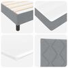 vidaXL Lit &agrave; ressorts avec matelas Gris clair 90 x 190 cm tissu