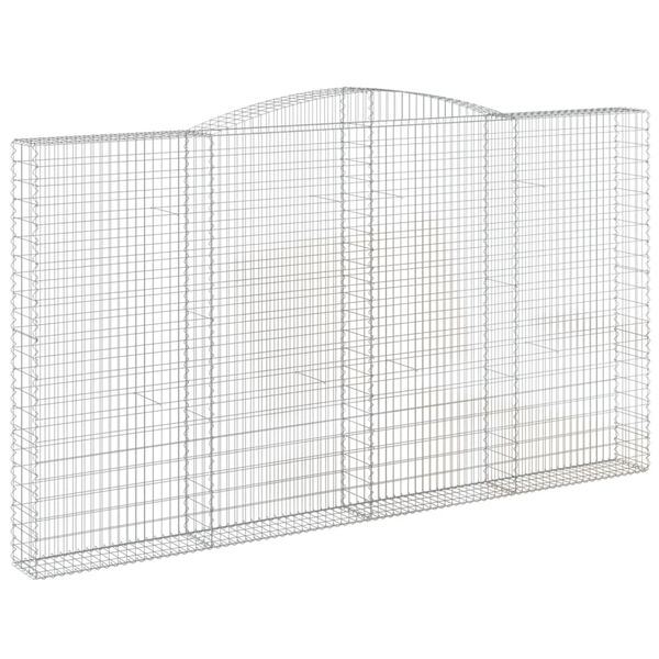 vidaXL Paniers à gabions arqués 6 pcs 400x30x220/240 cm Fer galvanisé