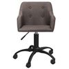 vidaXL Chaise pivotante de salle &agrave; manger Taupe Tissu